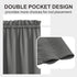 Aquazolax Blackout French Door Curtains - 72 Inch Rod Pocket Curtain for Closet Without Doors Thermal Insulated Front Door Curtains for Glass Wind...
