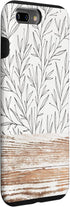 iPhone 7 Plus/8 Plus Boho Rustic Botanical Leaf Pattern Vintage Beige Case...