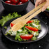 Bamboo Tongs, 3 Pcs Wooden Tongs Toaster Tongs Set Serving Tongs Reusable Wood Cooking Tongs Bamboo Cooking Utensils for Home Kitchen Picking Up T...