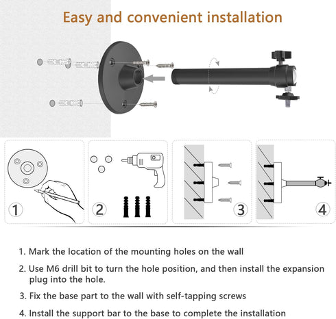 Upgraded Ceiling Wall Projector Mount Compatible with QKK, DR.J, DBPOWER, Anker, VANKYO, AAXA, Jinhoo, PVO, TMY, AuKing, and Most Other Mini Proje...