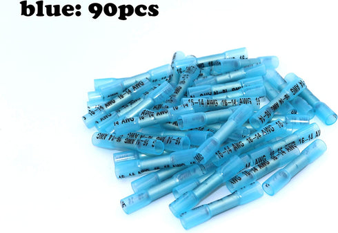 210pcs Heat Shrinkable Terminal Common Intermediate Crimping Terminal Crimp Wire Connector Waterproof Insulated Joint Terminal Assembly...