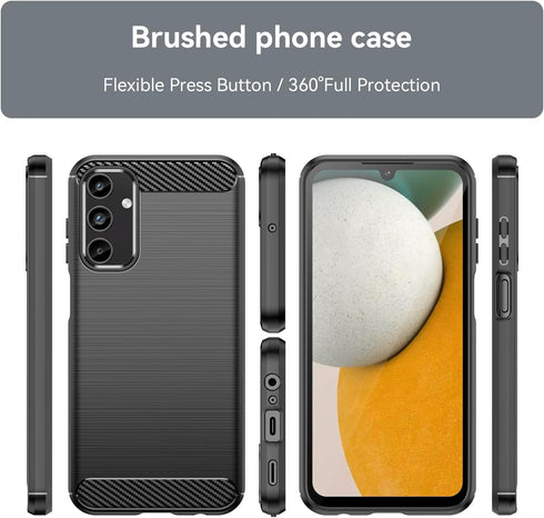 for Samsung Galaxy A15 5G Phone case, Shockproof, Scratch Resistant Carbon Fiber Jacket, Soft TPU,for Galaxy A15 4G case (Black)...