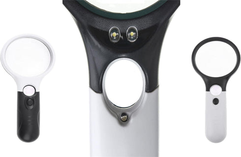 Magnified 3 X 45X 3 LED Light Handheld Magnifier Reading Magnifying Glass Lens Loupe Hobbyists Everyday Use...