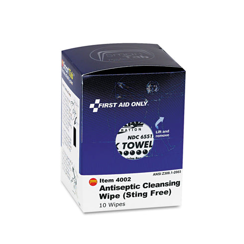 First Aid Only - FAE-4002 Sting Free Antiseptic Cleansing Wipes, 10 Count...