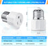 E26/ E27 3 Prong Light Bulb Socket Adapter, Polarized Light Socket Outlet, Light Socket to Plug Adapter Socket Converter, Light Bulb Plug Adapter ...