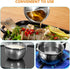 Mini Hot Oil Pan Mini Sauce Pan Mini Pan 3 in 1 Non Stick Pan Small Sauce Pan Handy Pan Mini Saucepan Cooking Pot Saucepan with Pour Spout Rice Po...