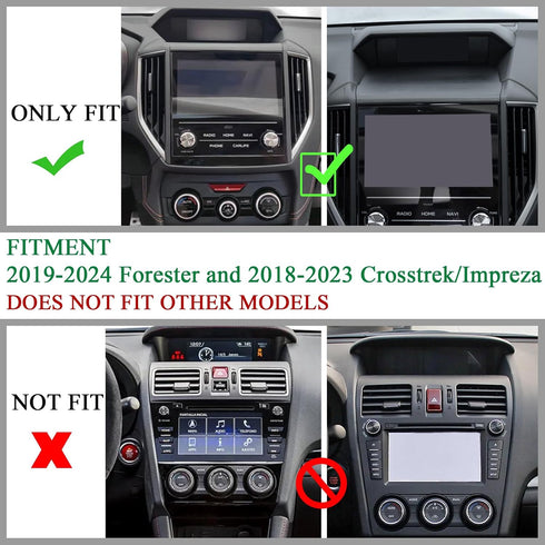JKCOVER Dashboard Mats Compatible with Subaru Crosstrek/Impreza 2018-2022 2023 and Subaru Forester 2019-2024 Accessories Center Console Liner Mats...