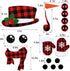 17Pcs Snowman Refrigerator Magnets | Christmas Decorations | Large Red Black Buffalo Plaid Fridge Magnet Stickers | Xmas Holiday Decorations for F...