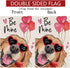 Valentines Day Dog Be Mine Garden Flag 12x18 Double Sided,Golden Retriever with Balloons Small Yard Flag,Seasonal Outdoor Decor for Anniversary We...