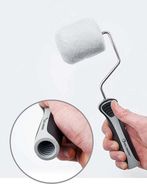 ROLLINGDOG Small Paint Roller Kit - 3 Inch Paint Roller Cover, Roller Frame with Tray, Paint Stir Bar House Painting Tool for Wall Ceiling Edge Pa...