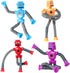 4 Pcs Telescopic Suction Cup Robot Toy, Coolest Pop Tubes Sensory Toys for Toddlers, Educational Fidget Toys Robot Party Favors for Anxiety Kids f...