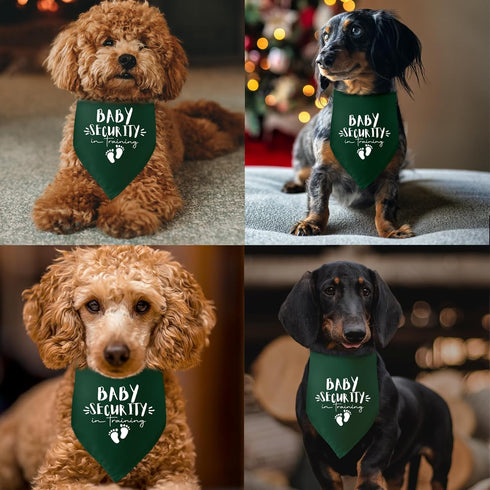 Baby Security in Training Green Dog Bandana Baby Announcement Dog Bandana Puppy Bandana Gender Reveal Photo Prop Accessories for Dog Lovers Owner ...