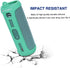 LTGEM Silicone Carrying Travel Case for JBL FLIP 5 Waterproof Portable Speaker with Extra Carabiner - Teal...