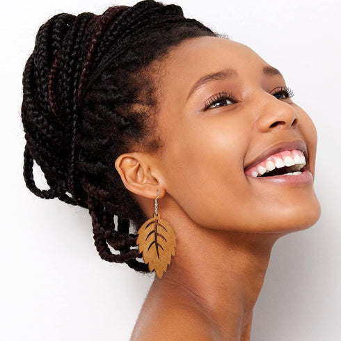 182 Pieces Wooden Dangle Earring Making Kit, Include 32 Pieces African Wood Drop Earring Pendant Unfinished Earrings Wood Charms with 100 Jump Rin...