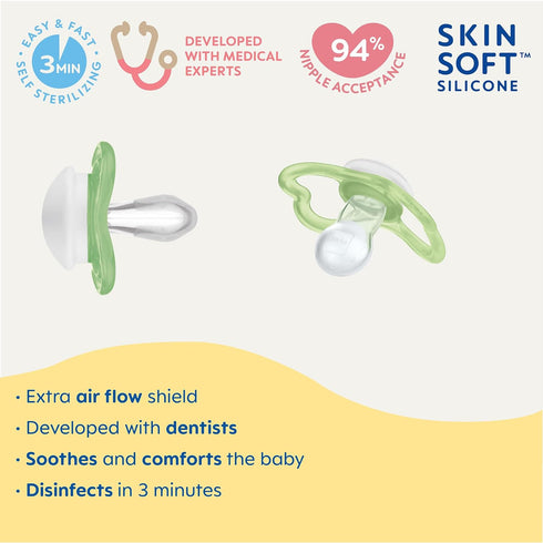 MAM Air Pacifiers (2 Pack), MAM Sensitive Skin Pacifier 6+ Months, Best Pacifier for Breastfed Babies, Baby Boy Pacifiers, 6-16 (Pack of 2)...