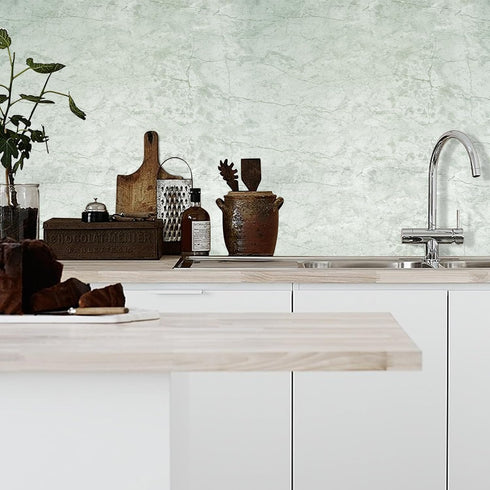 Green Contact Paper for Countertops,Green Marble Countertop Peel and Stick Waterproof Wallpaper,DIY Granite Vinyl Film for Kitchen Bathroom Desk T...