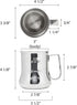 Thunder Group SLMP0018 Espresso Milk Pitcher with Measuring Scale, 18-Ounce...