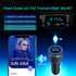 Upgraded V5.0 FM Bluetooth Transmitter Car, QC3.0 & LED Backlit Wireless Bluetooth FM Radio Adapter Music Player/Car Kit with Hands-Free Calls, Si...