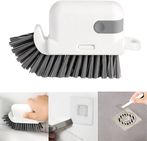 Scrub Brush 3-in-1 Crevice Window Slot Multifunctional Deepening Gaps Cleaning Detachable Brush with Tweezers for Kitchen and Bathroom Home Cleani...