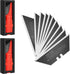 HAUTMEC 20-Pack Utility Knife Blades with a Safety Dispenser, Standard Replacement Blades for Heavy Duty Utility Knives and Box Cutters, Sharper S...