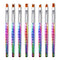 WOKOTO 8 Pcs Ombre Nail Brushes For Acrylic Nails Gradient Painting Brushes Set Uv Gel Flower Drawing Pen Nail Art Brushes For Acrylic Application...
