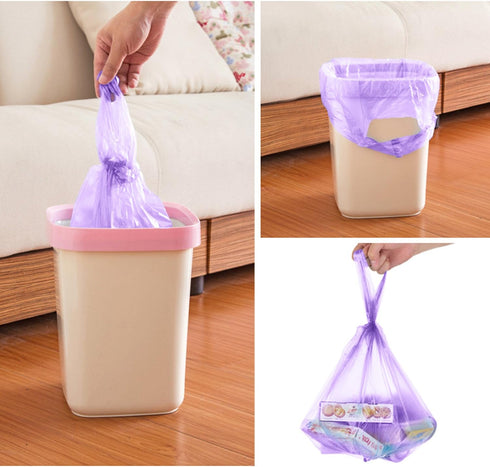 5 Rolls 100 Counts 4 Gallon Handle-Tie Small Trash Bag, Little garbage bags for Bathroom, Kitchen,Picnic,Office,Bedroom,Car (5 Roll)...