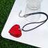 Big Heart Pendant Choker Necklaces - Chunky Glass Puffy Heart Choker Necklace for Women Y2K Grunge Jewelry...