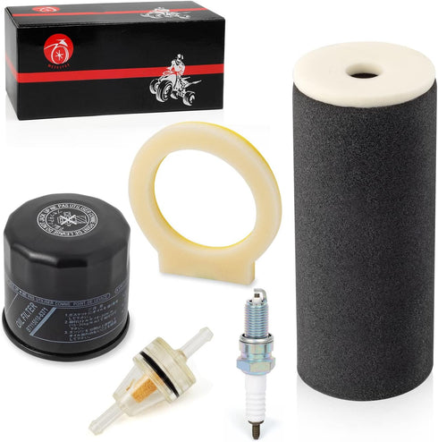 Air Filter Foam & Oil Filter spark plug Compatible with Yamaha Grizzly 660 2002 2003 2004 2005 2006 2007 2008 1UY-14451-00-00...
