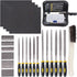 Glarks 18Pcs Assorted Wood Rasp Set Include 12Pcs Mini Hand Metal Files, A Brush and Storage Box with 4Pcs Sandpaper for Fixing Jewelers Diamond W...