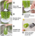 2PCS Glass Cleaning Brush with Suction Cup, Kitchen Bottle and Wine Cup Cleaner, Stable Washing for Cups, Mugs, Decanters and Jugs, Gray...