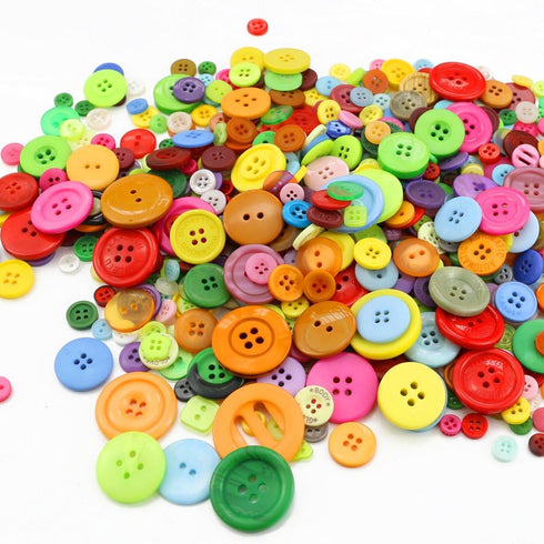 800 Pcs Assorted Sizes Resin Buttons,Round Craft Buttons for Sewing DIY Crafts,Children's Manual Button Painting...