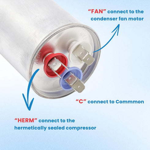 COOLWAY 45/7.5 uF 45+7.5 MFD 370V or 440V Dual Run Start ac Capacitor for ac 45 7.5 CBB65r CBB65b Capacitor 370 440 vac Air Conditioner Capacitor ...