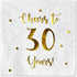 Cheers to 30 Years Cocktail Napkins | Happy 30th Birthday Decorations for Men and Women and Wedding Anniversary Party Decorations | 50-Pack 3-Ply ...
