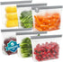 Dishwasher Safe Reusable Storage Bags Stand Up - BPA Free PEVE Reusable Sandwich Bags - Leakproof Gallon Freezer Bags, Silicone Food Storage Bags ...