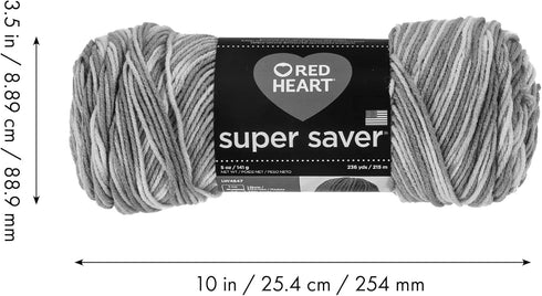 Red Heart Super Saver Yarn, 3 Pack, Monet 3 Count...