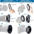 55mm Universal Metal Lens Hood,Wide Angle Lens Hood Compatible All 55mm Brands Camera Lens(and Easy to Install and Remove)+1pcs 55mm Lens Cap...