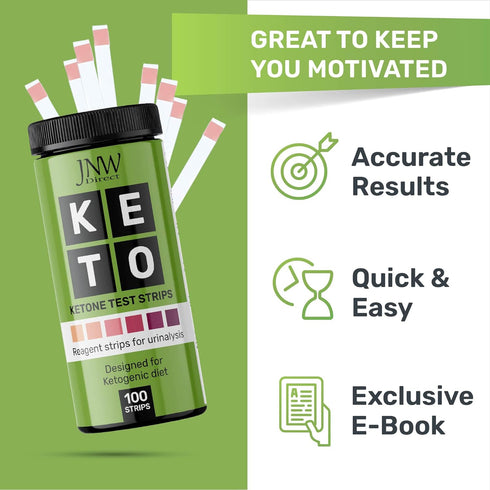Ketone Test Strips, 100 Keto Test Strips for Keto, Low Carb Diet - Urine Test Strips, Ketosis Test Strips Urine, Keto Strips, Ketone Urinalysis Te...