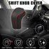Gear Shift Knob Cover for Hyundai Tucson 2015-2018 with Red Stitches Durable | Interior Transmission Shifter Boot Lever Cover Black Faux Leather 1...