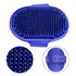 Pet grooming brush for dogs and cats, soft and durable handheld pet hair removal brush (Dark Blue + Orange)...