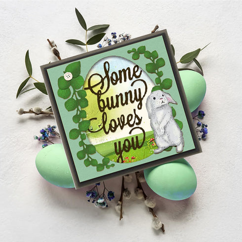 Easter Bunny Die Cuts for Card Making,Leaf Cutting Dies Cute Animals Embossing Template for Scrapbooking DIY Cards Album Crafts Supplies Decoratio...