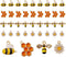 40Pcs Honey Bee Charms with Rhinestone Flower Honeycomb Alloy Enamel Charms Pendants for Jewelry Bracelet Necklace Earrings Making DIY Craft Suppl...