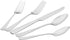 GiveAbay Basics 20-Piece Stainless Steel Flatware Set with Square Edge, Service for 4, Silver...