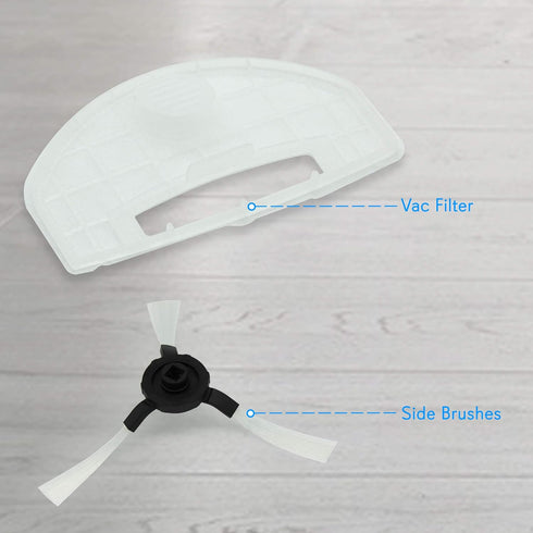 PURE CLEAN Replacement Accessory & Filter Kit (for Pyle Models: PUCRC95, PUCRC96B)...