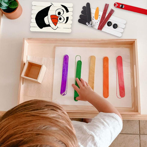 WISYOK 120 Pcs Wood Craft Sticks 5.9 Inch, Ice Cream Sticks, Jumbo Sticks, Popsicle Sticks, Ideal for Building Model, Kids Handicraft, and Creatin...