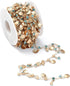 DanLingJewelry 5m Golden Color Brass Jewelry Making Chain Dangle Sea Shell Rhinestone Charms with Spool for DIY Jewelry Supplies...