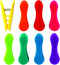 Kikkerland Rainbow Bag Clips (Set of 8), Multicolor...