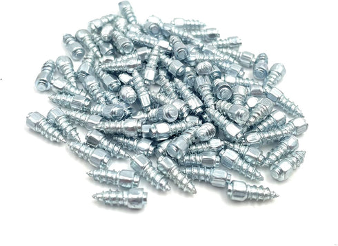 Bstenky 100PCS Carbide Screw Tire Studs, Anti-Skid Bicycle Tires Wheel Tyre Snow Studs With Installation Tools, Spikes (4 x 12mm) for Car Truck Bo...
