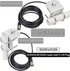 HYS L Shape Mount Mobile Antenna Bracket SO239 to PL-259 W/16.4ft(5m) Low Loss RG-58 Coaxial Cable, Heavy Duty Aluminum with 2pcs U-Bolts for PL25...