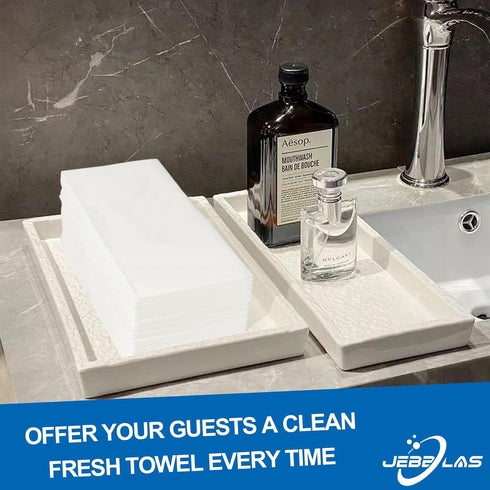 JEBBLAS Disposable Guest Towels, Linen Feel Hand Towels, Cloth-Like Paper Napkins, Soft, Absorbent Paper Hand Towel for Kitchen, Parties, Bathroom...