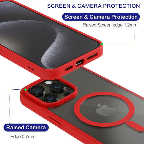 for iPhone 15 Pro Max Case, Compatible with MagSafe, Military-Grade Protection, Yellowing Resistant, Scratch-Resistant Back, Magnetic Phone Case f...